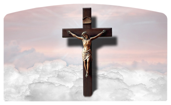 DACRO-107-PK Crucifix Clouds Pink